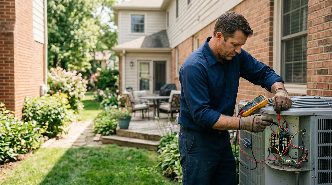 HVAC technician working near Sidney, OH